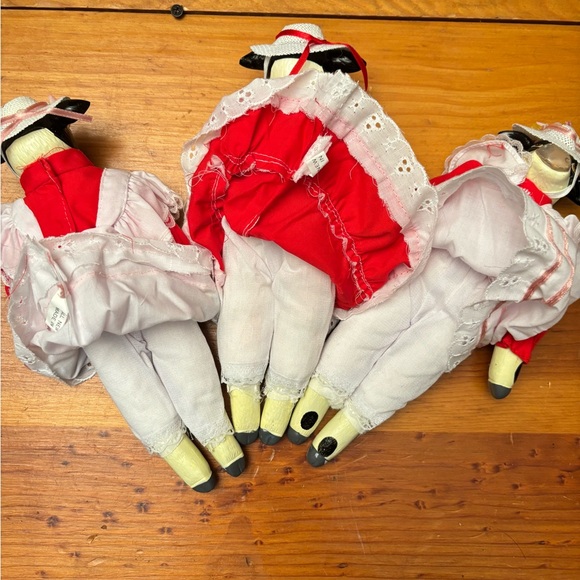 New Vintage Cow Dolls Ceramic Polyresin Cow Milk Maid Ladies 1990’s Set of 3 - Picture 5 of 8